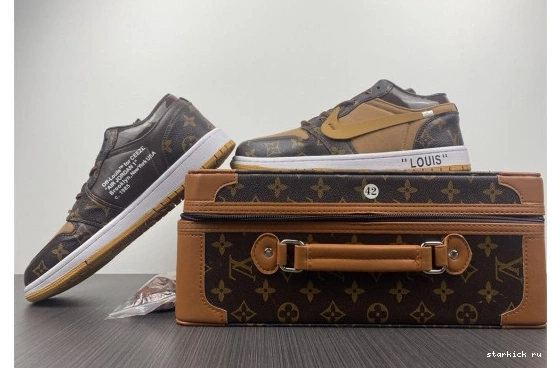 JORDAN AIR Low 1 CASE) -LouiV Top (WITH O-W WHITE-LouiV 0412